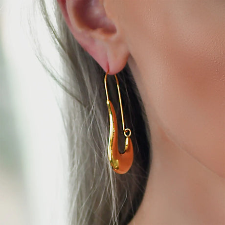 Bullion Gold Dakota Chunky Gold Hoop Earrings