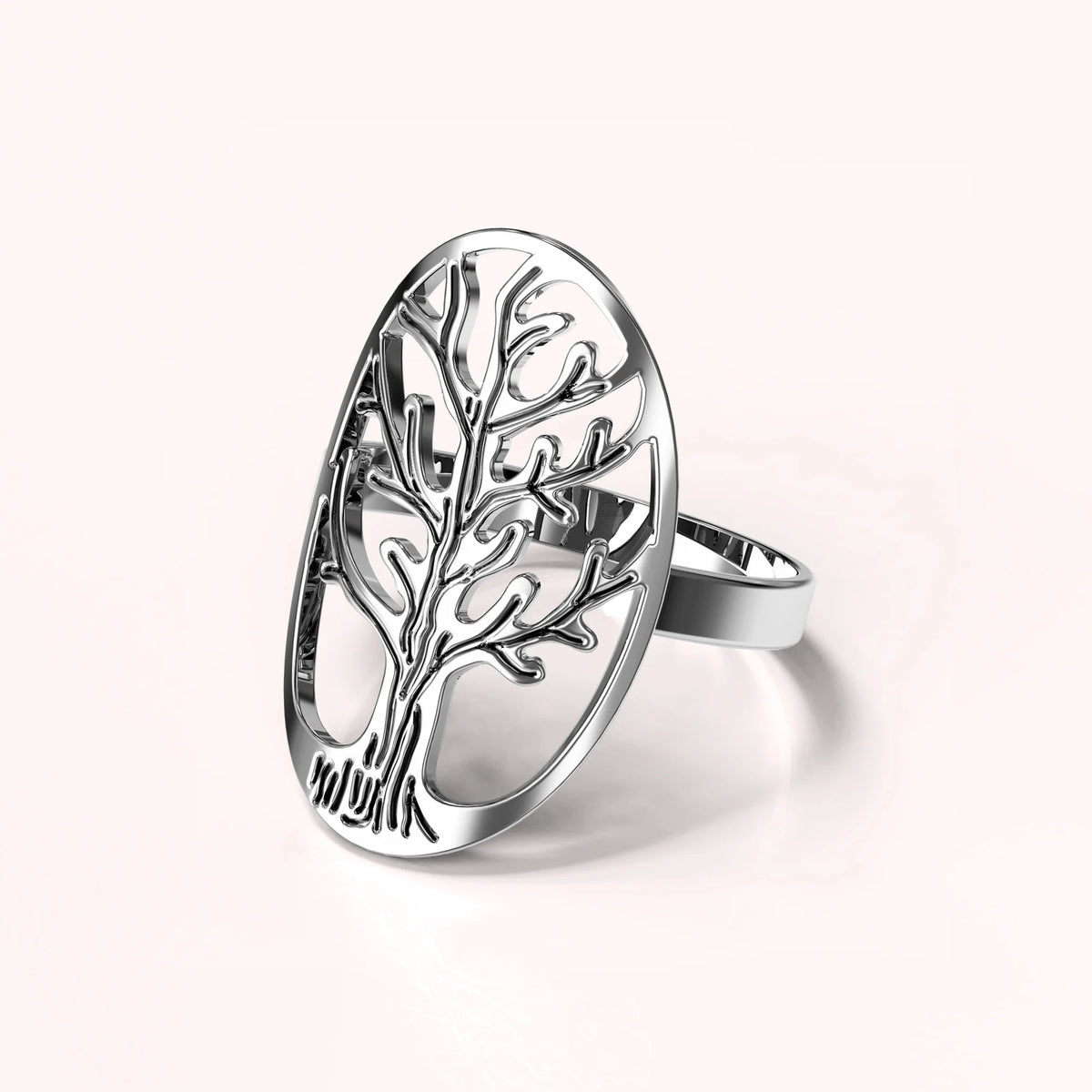 Solid 925 Sterling Silver Tree of Life Ring