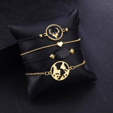 Bohemian 4-Piece Charm Bead Bracelet Set