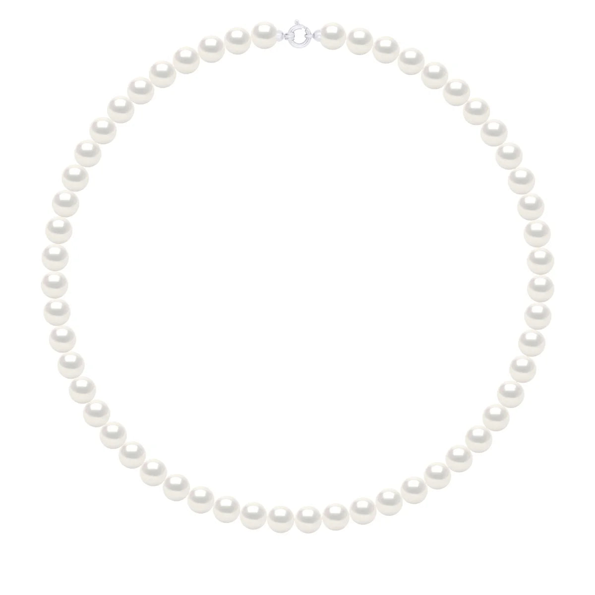 Necklace Prestige Freshwater Pearl White 9-10mm 50cm Mariner Clasp