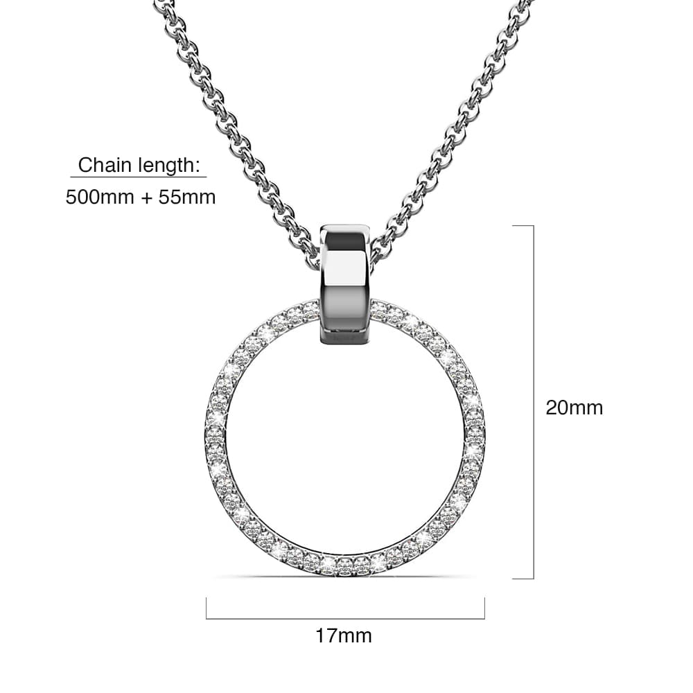Boxed Orbit Earrings, Bracelet & Necklace Set with SWAROVSKI® Crystal in White Gold