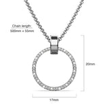 Boxed Orbit Earrings, Bracelet & Necklace Set with SWAROVSKI® Crystal in White Gold