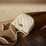 Nalandu Vault Quilted Leather Crossbody Shoulder Bag - White