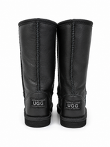 Australian Leather Ugg Kids Classic Leather Long - Black - AU1