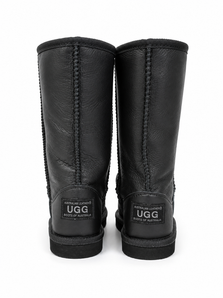 Australian Leather Ugg Kids Classic Leather Long - Black - AU1