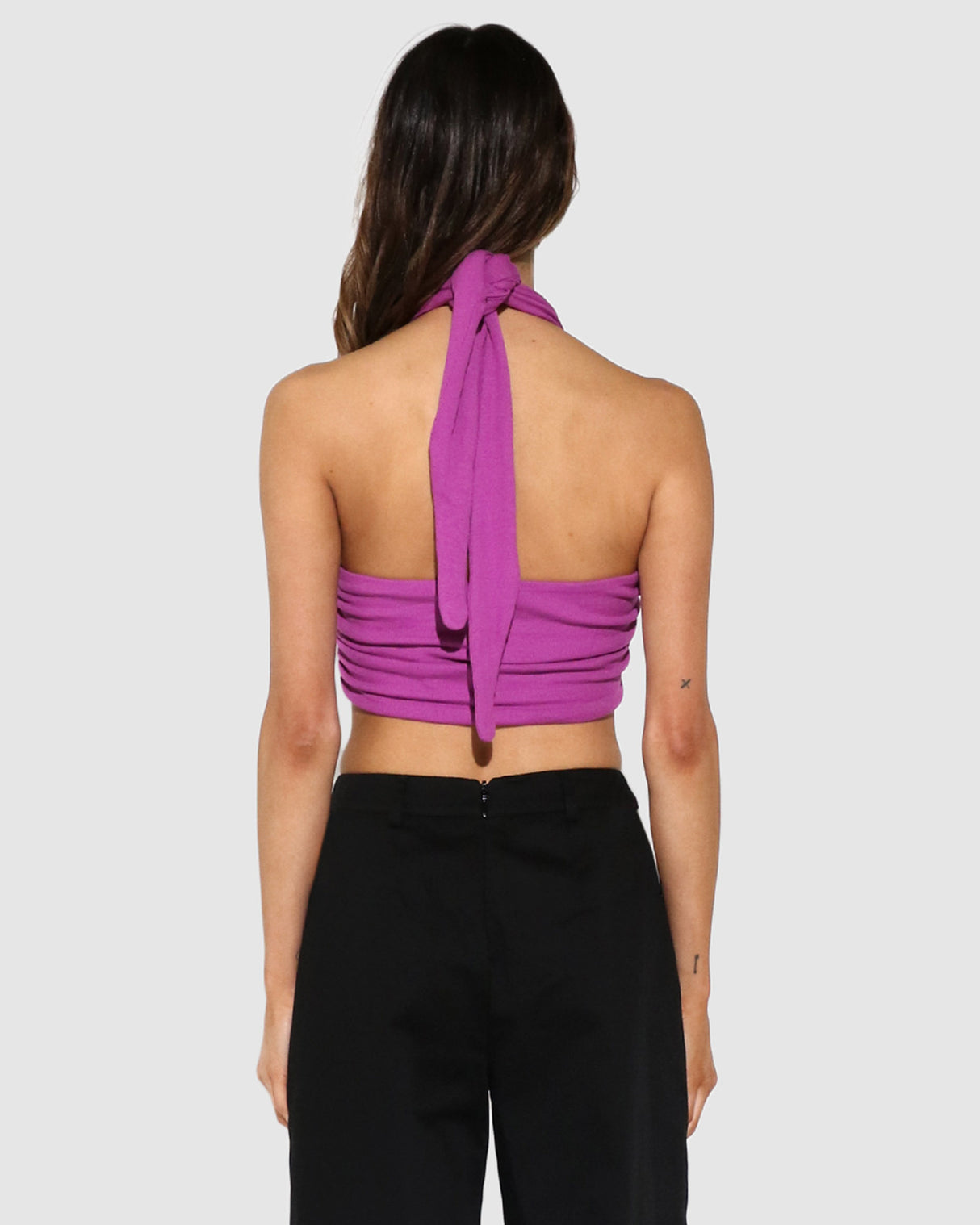 BY.DYLN Hayden Wrap Crop - Magenta