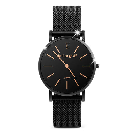 Bullion Gold Bullion Gold Timeless Dream Watch - Black and Rose Gold