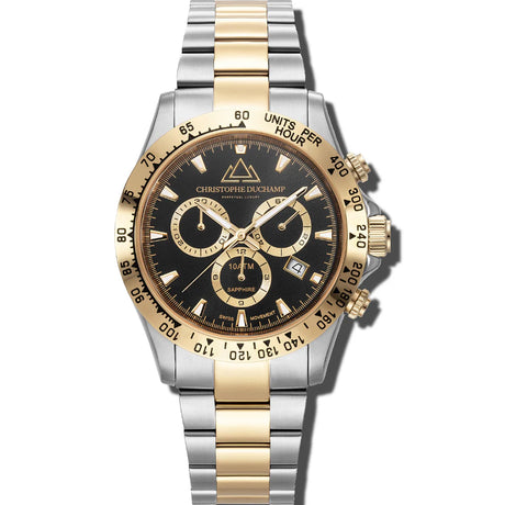 Christophe Duchamp Grand Mont - Black Dial & 316L Stainless Steel Strap