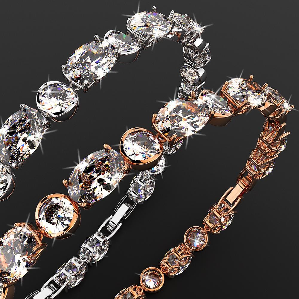 Bullion Gold Empire Sparkling Zirconia Bracelet