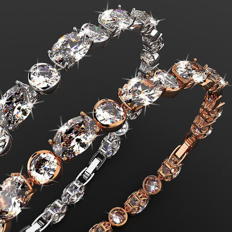 Bullion Gold Empire Sparkling Zirconia Bracelet