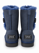 Australian Leather Ugg 2Button Classic Short - Navy - AU6