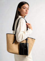 Handwoven Raffia Tote Bag - Natural