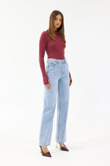 Madison The Label Cassidy Top - Plum
