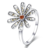 Solid 925 Sterling Silver Calendula Flower Fashion Ring
