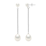 Drop Drop Earrings Pearl White White Gold 5-6mm