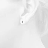 Solid 925 Sterling Silver Initial Alphabet Personalised Stud Earrings