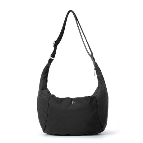 BAMEI Water-Resistant Nylon Crescent Crossbody Bag - Black