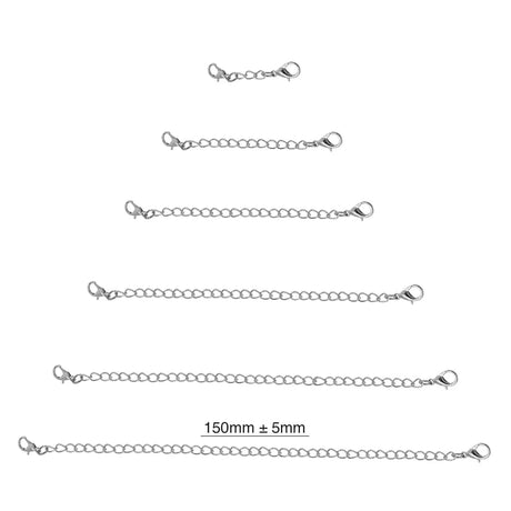 Obsession Necklace Extender Encased in 18k White Gold - 100mm