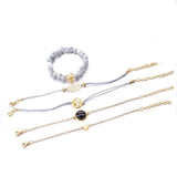 Bohemian 5-Piece Charm Bead Bracelet Set