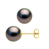 Manufacture Royale Earrings Tahitian Pearl Yellow Gold 8-9mm
