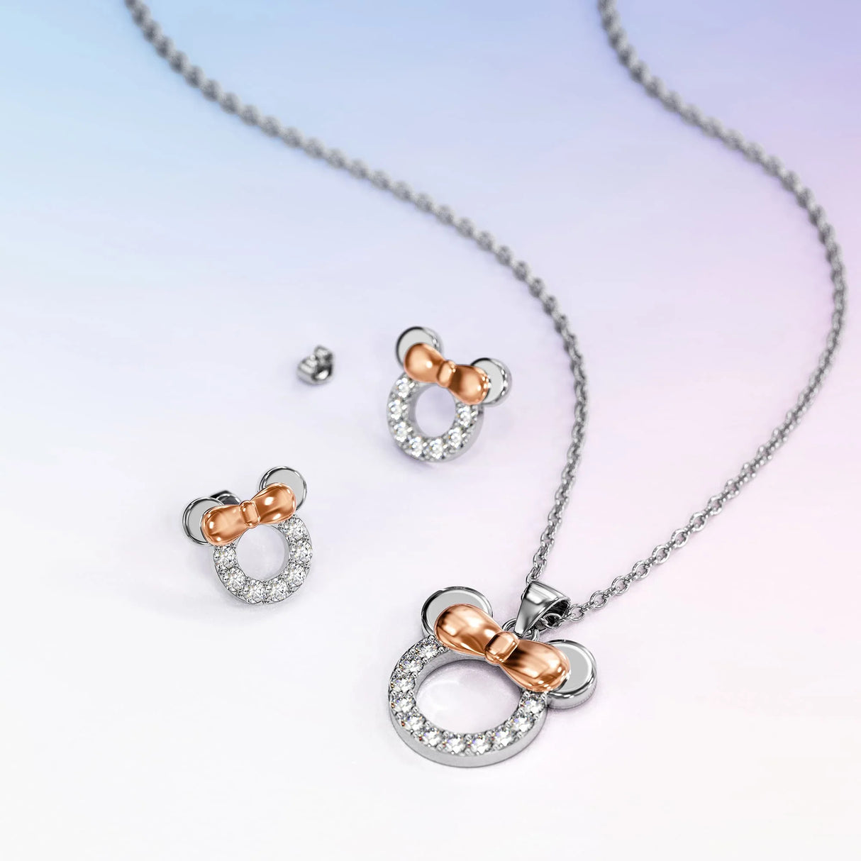 Krystal Couture Minnie Mouse Necklace Embellished with SWAROVSKI Crystals