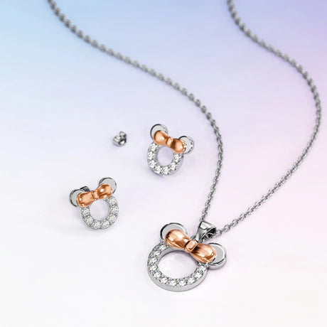 Krystal Couture Minnie Mouse Necklace Embellished with SWAROVSKI Crystals