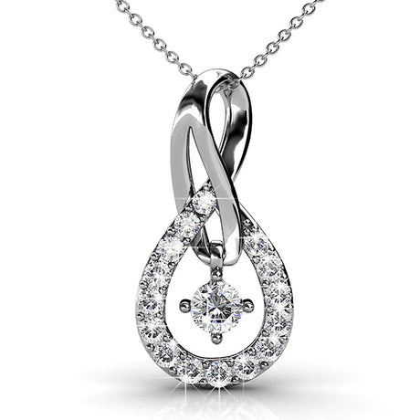 Krystal Couture Twist Pendant Necklace Embellished with SWAROVSKI Crystals
