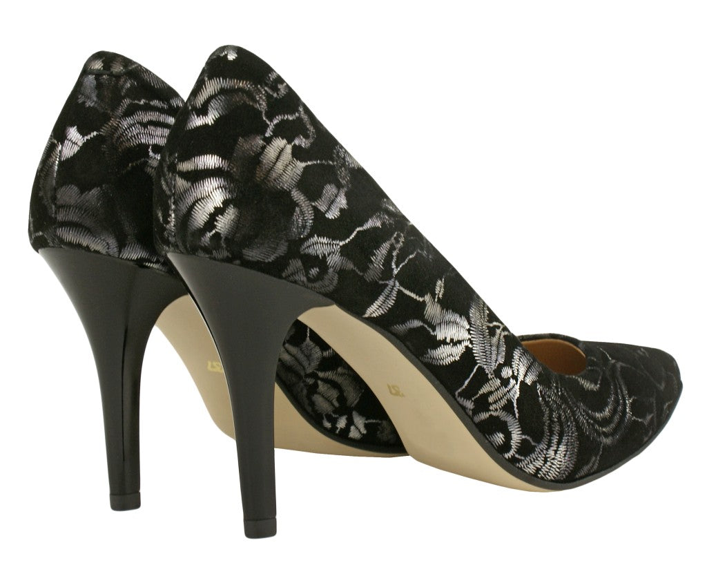 Bosccolo Womens High Heels - Black/Silver