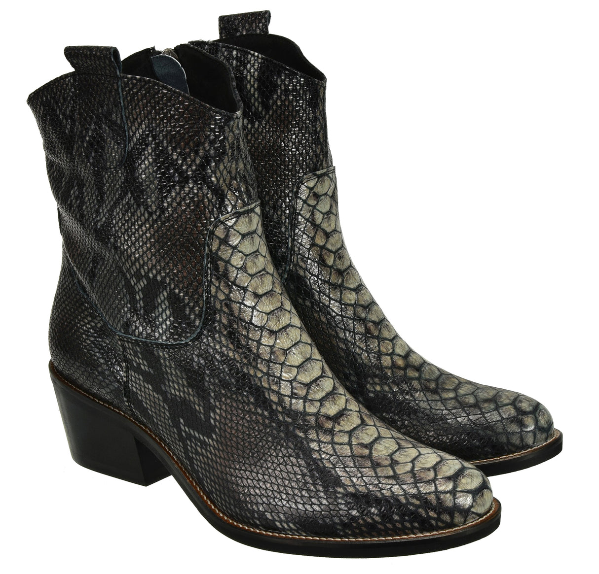Bosccolo Womenscowgirl Boots - Grey Python