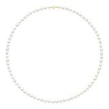 Necklace of Real Cultured Freshwater Pearls Grain of Rice and White 4-5 mm- - Natural White - Longueur 42 cm