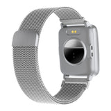 TODO Bluetooth Smart Watch Temperature Monitor Heart Rate Blood Pressure - Metal Silver