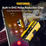 Transformers TWS Wireless Earbud Earphones Bluetooth V5.3 ENC Noise Reduction TF-T01 - Yellow