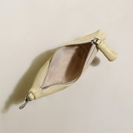 Croissant Mini Pouch Bag Charm - Yellow