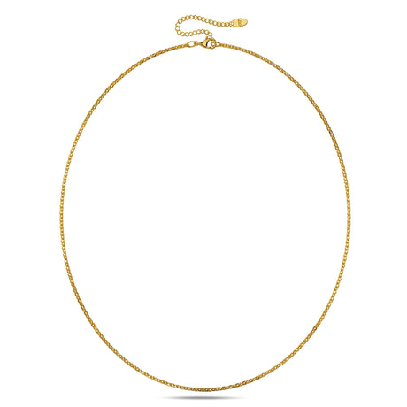 Bullion Gold Mini Cable Chain Gold Plated Necklace