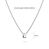 Bullion Gold Initials Brick Alphabet Letter Necklace White Gold Layered Steel Jewellery