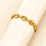 Bullion Gold Interlocking Anchor Link Bracelet in Gold - 8mm