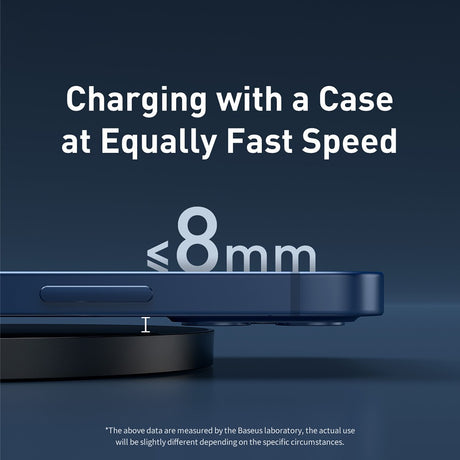 Baseus Digital LED 15W Fast Charging Wireless Phone Charge Pad Type-C USB - Black