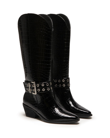 Therapy Maiden Black Patent Croc