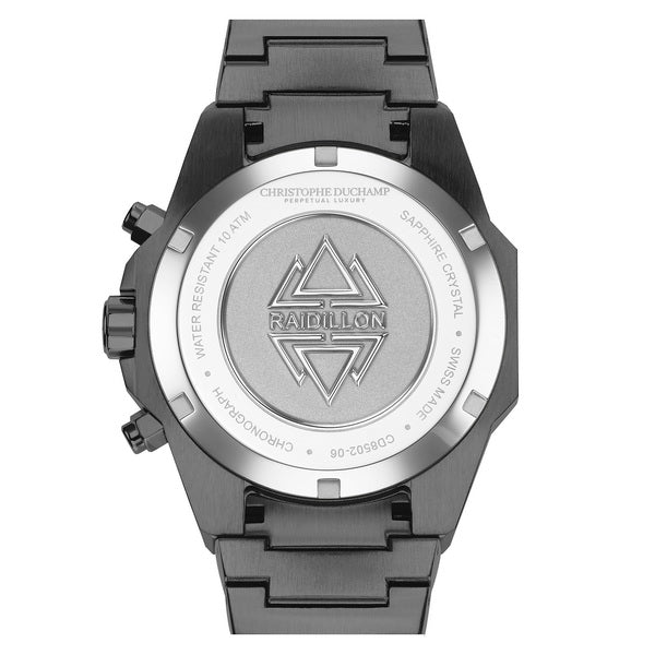 Christophe Duchamp Raidillon Chrono - Black Dial & 316L Stainless Steel Strap