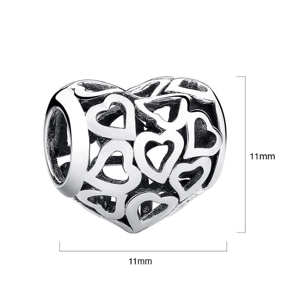 Solid 925 Sterling Silver Full of Amour Charm