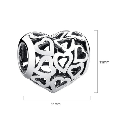 Solid 925 Sterling Silver Full of Amour Charm