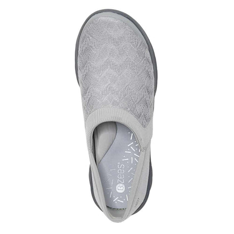 Bzees Gia Slip-On Casual Sneaker - Grey Knit