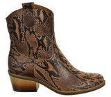 Bosccolo Womenscowgirl Boots - Brown Python