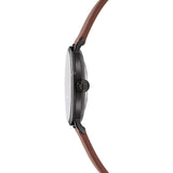 Ted Baker Mens Staciie Gents IP Black Tan Leather Watch
