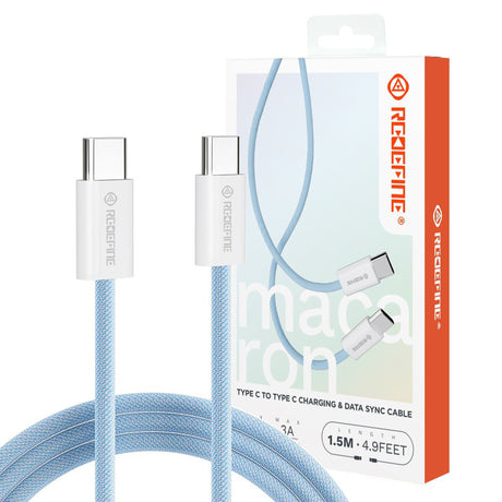 REDEFINE Type-C to Type-C USB Charging Data Sync Charge Cable 60W 1.5m - Blue
