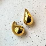 Bullion Gold Raindrop Gold layered Stud Earrings