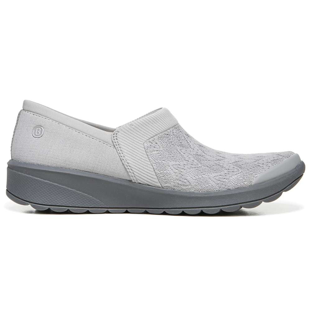 Bzees Gia Slip-On Casual Sneaker - Grey Knit