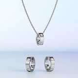 Krystal Couture Classic Round Stud Earrings in White Gold Adorned with Crystals from SWAROVSKI
