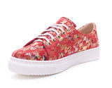 Bosccolo Womens Sneakers - Red/Gold