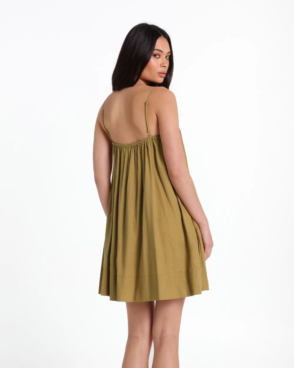 Lost In Lunar Ferrera Mini Dress - Olive